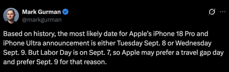 iPhone 18 Release Date