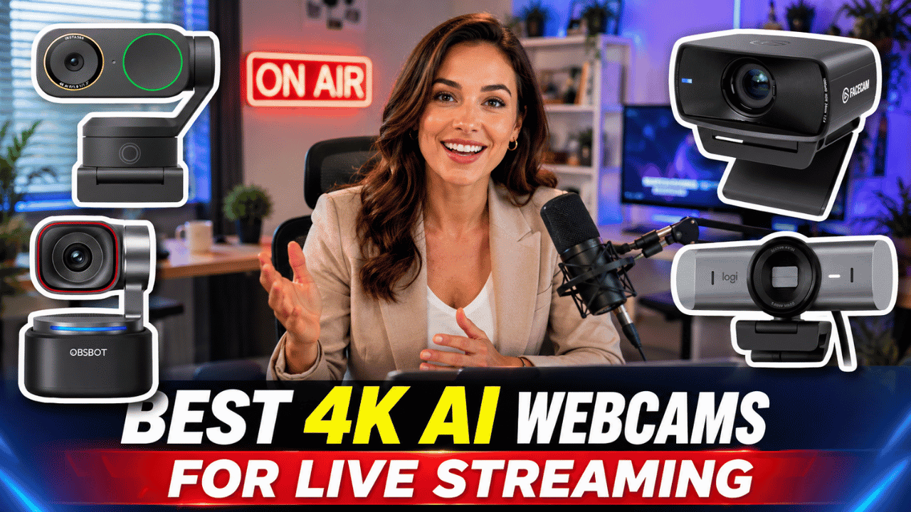 Best 4K AI Webcams Live Streaming