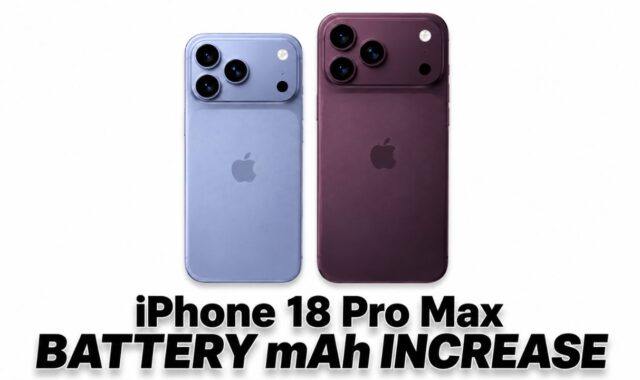iPhone 18 Pro max Battery mah capacity