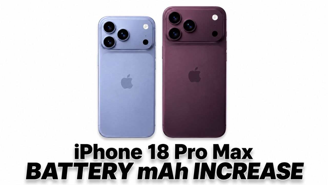 iPhone 18 Pro max Battery mah capacity