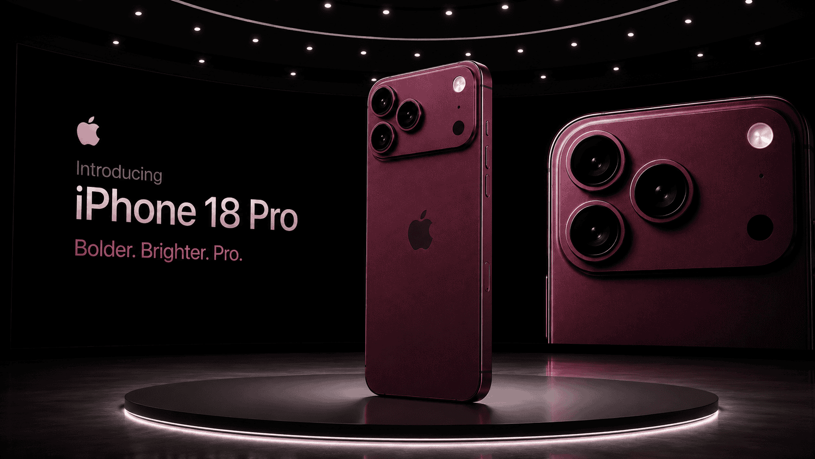 iPhone 18 Pro Burgundy Cherry Red Color