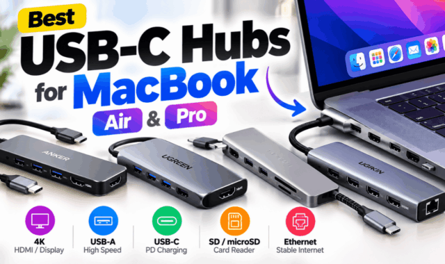 best usb c hub macbook air pro hdmi ethernet