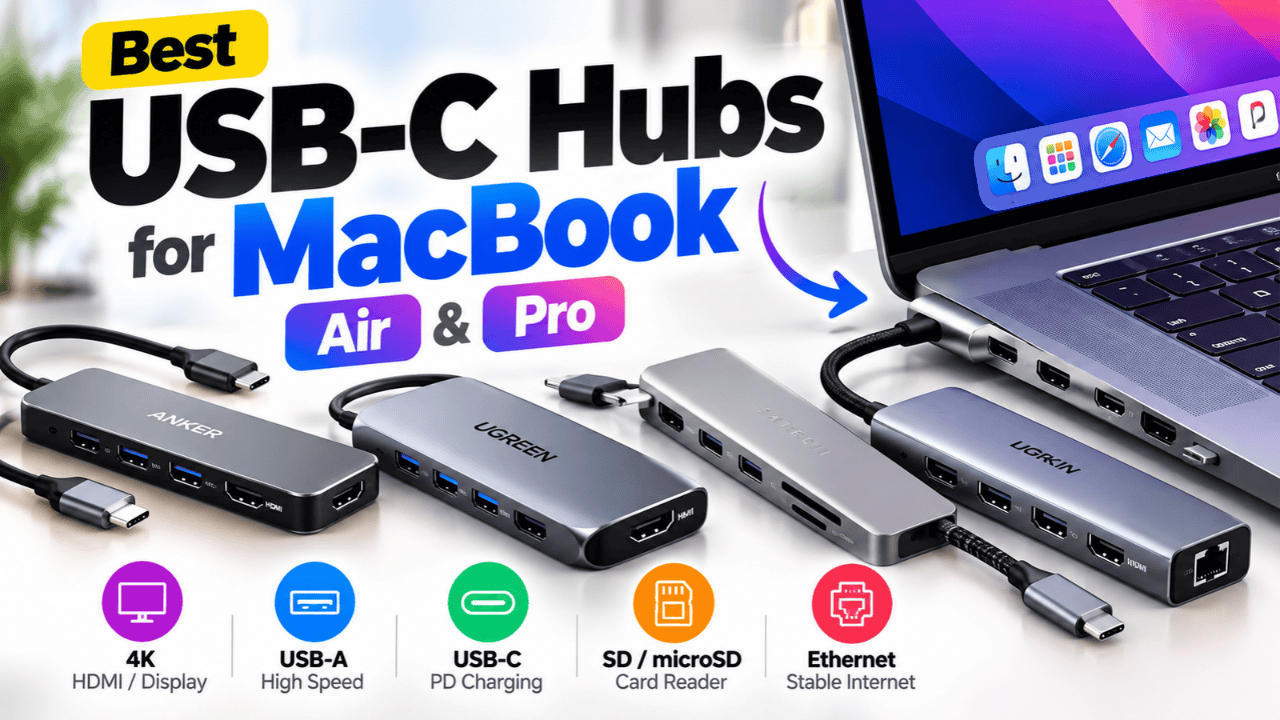 best usb c hub macbook air pro hdmi ethernet